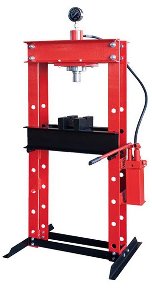 HYDRAULIC PRESS 20 TON WITH GAUGE 2 SPEED HAND PUMP - Click Image to Close